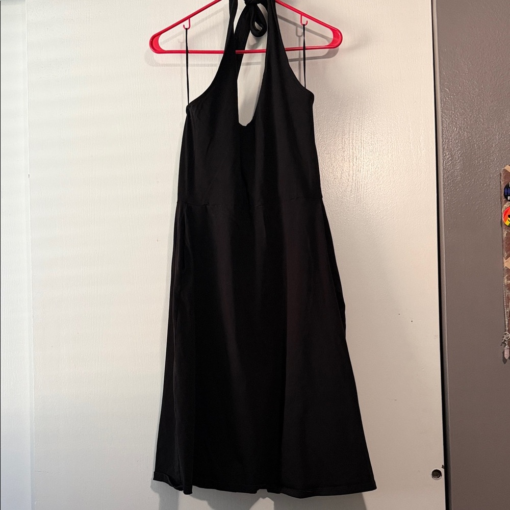 Elegant Black Halter Dress